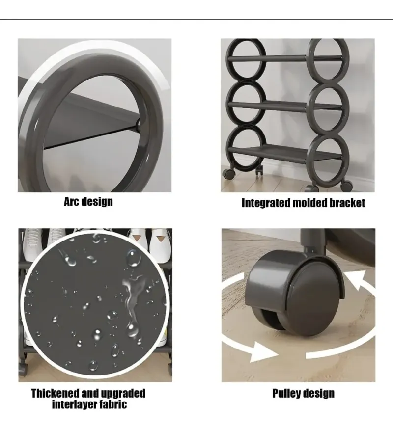 Comprar Estante Para Zapatos Con Ruedas Organiz en Electroshopy - Ángulo 2